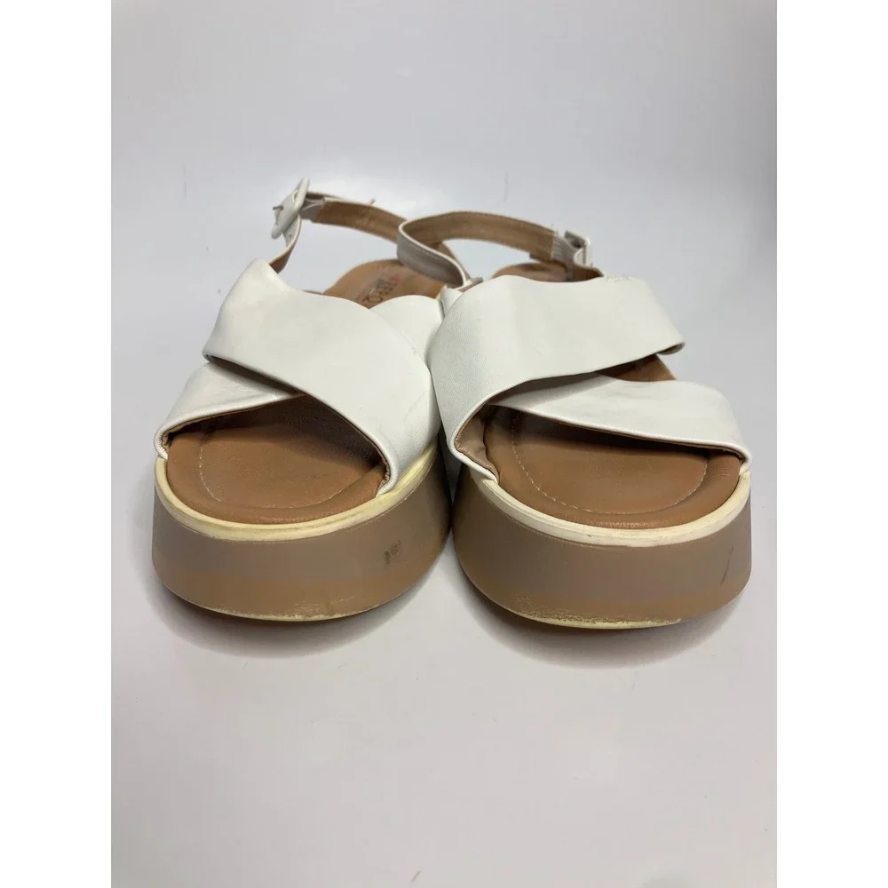 Repo Phil Gatier Platform Sandals Womens 40 White Leather Good Made in Italy